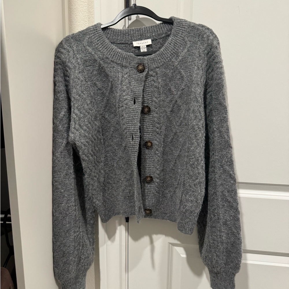 Topshop Cable Stitch Cardigan